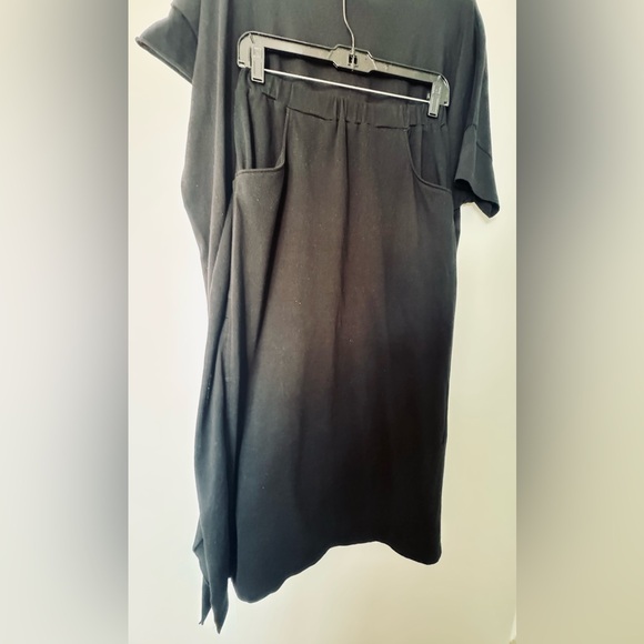 Yohji Yamamoto Black Midi 2pc skirt set, Unique Design, stretchy fabric M - Picture 2 of 16